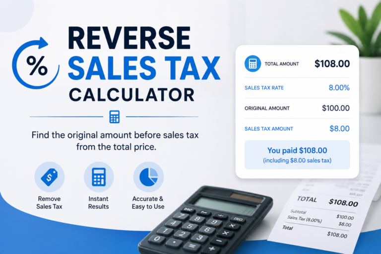 Reverse Sales Tax Calculator