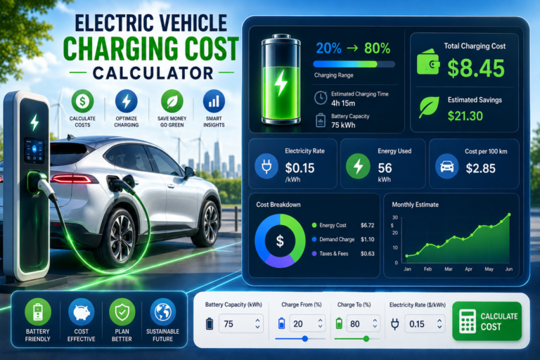 Electric Vehicle Charging Cost Calculator