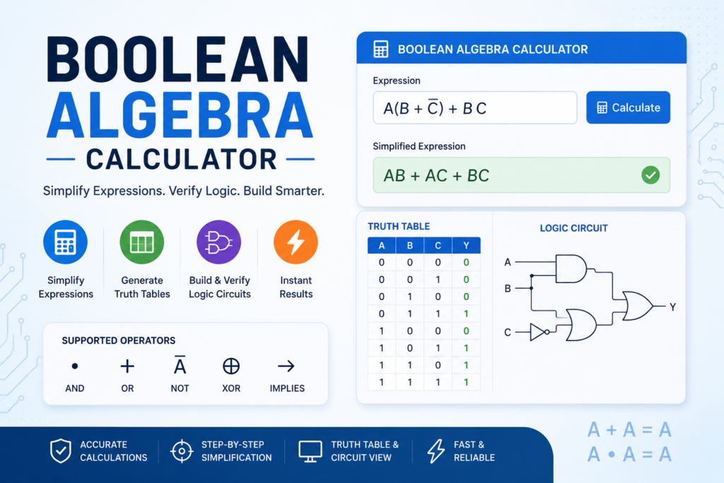Boolean Algebra Calculator